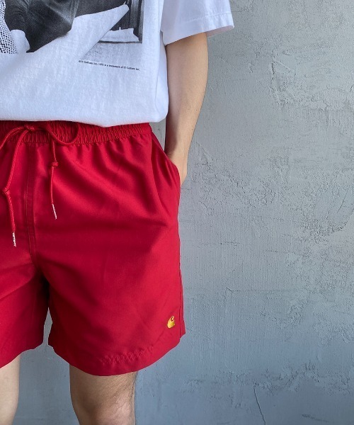 Carhartt WIP（カーハートダブリューアイピー）の「[carhartt WIP/カーハートダブリューアイピー] CHASE SWIM ワンポイントロゴ スイムショートパンツ（その他パンツ・メンズ・サックスブルー/ネイビー/ブラック/グリーン/レッド・L/M）」の11枚目の写真