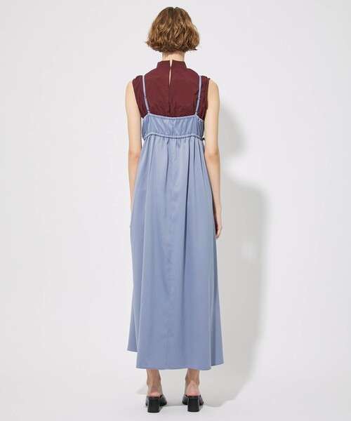CITY TOKYO（シティトウキョウ）の「ドロストギャザーキャミワンピース（ワンピース・レディース・ブラウン/ブルー/ブラック・2/1）」の16枚目の写真