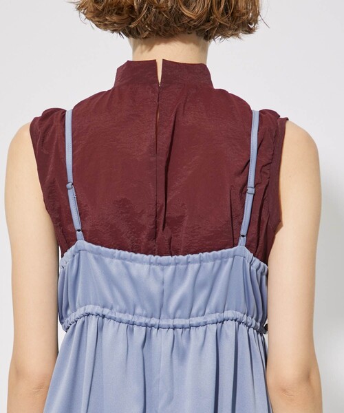 CITY TOKYO（シティトウキョウ）の「ドロストギャザーキャミワンピース（ワンピース・レディース・ブラウン/ブルー/ブラック・2/1）」の19枚目の写真