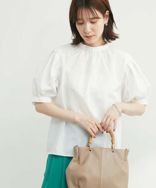 新品未使用　ELENDEEK シャツ ブラウス 2WAYタックブラウス ELENDEEK ブラウス シャツ 2WAYボリュームスリーブブラウス