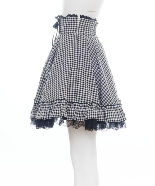 Secret Honey（シークレットハニー）の「コルセットボリュームフレアスカート（スカート・レディース・ブラック/チェック/グレー・MEDIUM）」の7枚目の写真