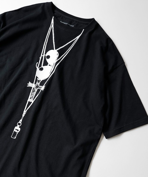 NUMBER (N)INE(ナンバーナイン)の「SUNGLASSES OVER T-SHIRT(Tシャツ/カットソー・メンズ・ホワイト/ブラック・2/4/3)」の4枚目の写真