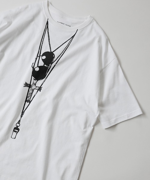 NUMBER (N)INE(ナンバーナイン)の「SUNGLASSES OVER T-SHIRT(Tシャツ/カットソー・メンズ・ホワイト/ブラック・2/4/3)」の8枚目の写真