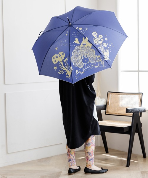 ScoLar（スカラー）の「622707：スカラーエンブレムアンブレラ（長傘・レディース・ネイビー・FREE）」の3枚目の写真