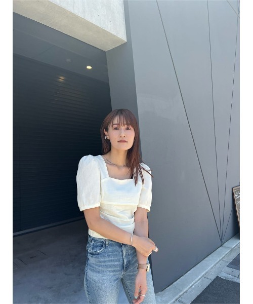 MOUSSY（マウジー）の「PUFF SLEEVE GATHERED トップス（シャツ