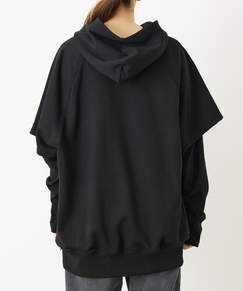 セール】CHENILLE LOGO LAYERED SWEAT HOODIE（パーカー