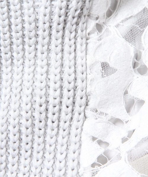 CROON A SONG（クルーンアソング）の「レースコンビニットベスト（ベスト・レディース・ホワイト/グレー・38）」の3枚目の写真