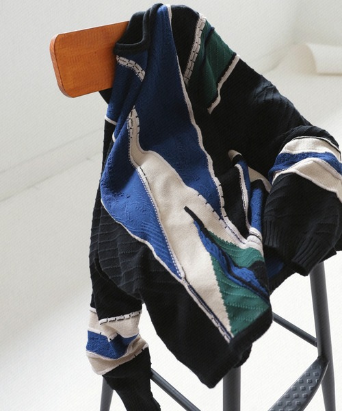 antiqua(アンティカ)の「配色デザインニット(ニット/セーター・レディース・ブラック系その他・FREE)」の15枚目の写真