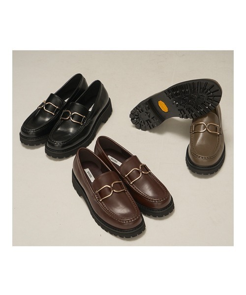 SNIDEL Vibramコラボ ブラウン ローファー SNIDEL - スナイデル Vibramローファー ブラウン M SNIDELの