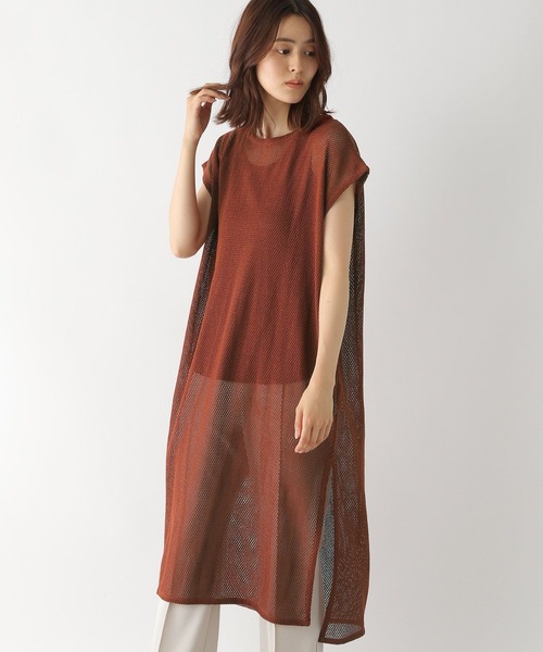 LEPSIM(レプシィム)の「メッシュノースリワンピース 352800(ワンピース・レディース・ブラック/ブラウン/オフホワイト・FREE)」の3枚目の写真