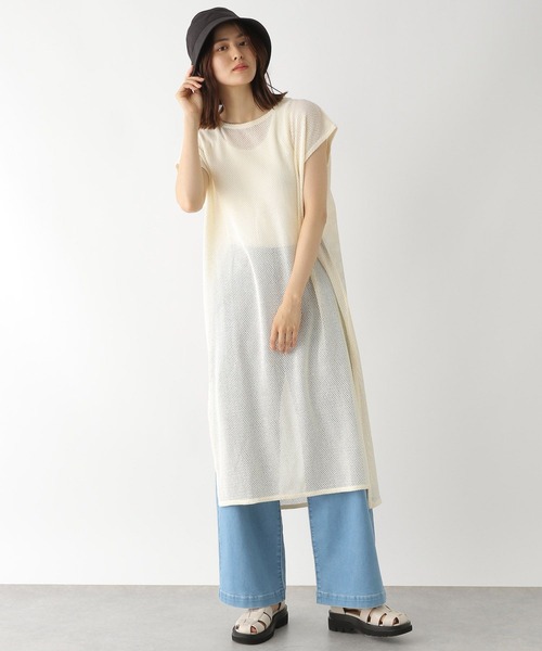 LEPSIM(レプシィム)の「メッシュノースリワンピース 352800(ワンピース・レディース・ブラック/ブラウン/オフホワイト・FREE)」の8枚目の写真