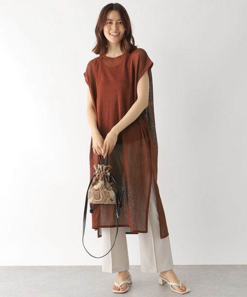 LEPSIM(レプシィム)の「メッシュノースリワンピース 352800(ワンピース・レディース・ブラック/ブラウン/オフホワイト・FREE)」の10枚目の写真