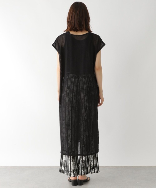 LEPSIM(レプシィム)の「メッシュノースリワンピース 352800(ワンピース・レディース・ブラック/ブラウン/オフホワイト・FREE)」の12枚目の写真