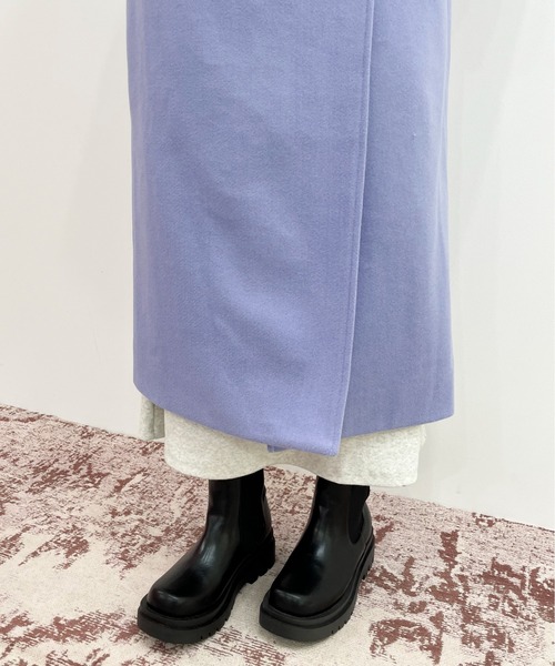 EPIMI E'PIMMY（エピミエピミー）の「フェイクウールロングチェスターコート（チェスターコート・レディース・ブラック/ブルー/アイボリー/杢グレー・MEDIUM）」の20枚目の写真