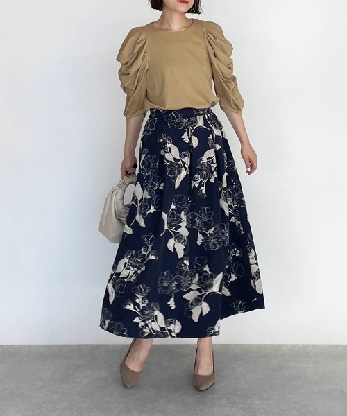 PICCIN（ピッチン）の「フラワーフレアスカート（スカート・レディース・ブラック/ネイビー・M）」の8枚目の写真