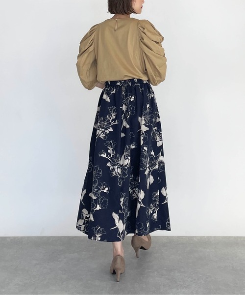 PICCIN（ピッチン）の「フラワーフレアスカート（スカート・レディース・ブラック/ネイビー・M）」の22枚目の写真