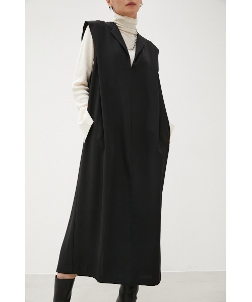 crie conforto（クリーコンフォルト）の「ショルダータックジャンスカ（ジャンパースカート・レディース・アイボリー/ブラック・SMALL/MEDIUM）」の2枚目の写真