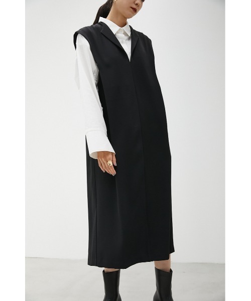 crie conforto（クリーコンフォルト）の「ショルダータックジャンスカ（ジャンパースカート・レディース・アイボリー/ブラック・SMALL/MEDIUM）」の21枚目の写真