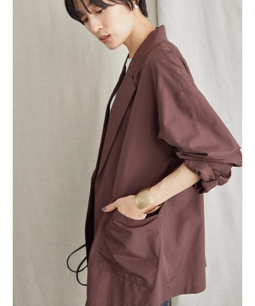 AMERICAN HOLIC（アメリカンホリック）の「ゆるテーラードジャケット（テーラードジャケット・レディース・チャコールグレー/ブラウン・FREE）」の10枚目の写真