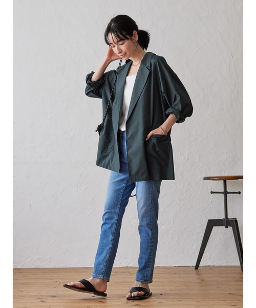 AMERICAN HOLIC（アメリカンホリック）の「ゆるテーラードジャケット（テーラードジャケット・レディース・チャコールグレー/ブラウン・FREE）」の22枚目の写真