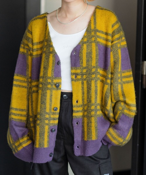 PBLIM（ページボーイリム）の「PAGEBOYLIM/アソートシャギーカーデ（カーディガン/ボレロ・レディース・ブラウン系その他/グリーン系その他/イエロー系その他/ブラウン系その他2/クリアブルー/ラベンダー・FREE）」の6枚目の写真