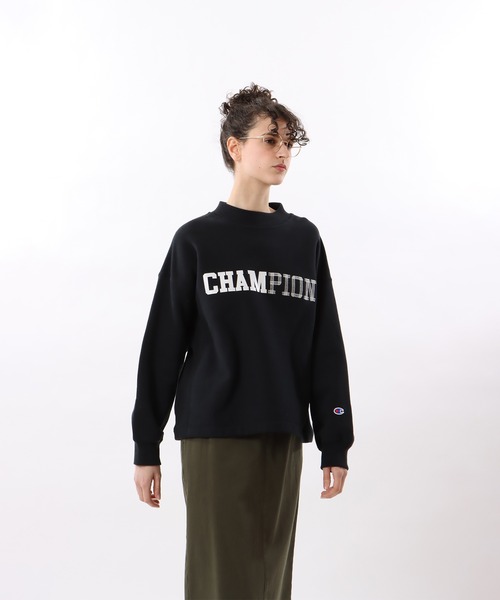 海外限定 Champion リバースウィーブ モックネック スウェット