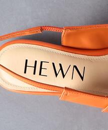 HEWN ヒューン オレンジ パンプス 35 サンダル ストラップ ミュール HEWN ヒューン オレンジ パンプス 35 サンダル ストラップ ミュール