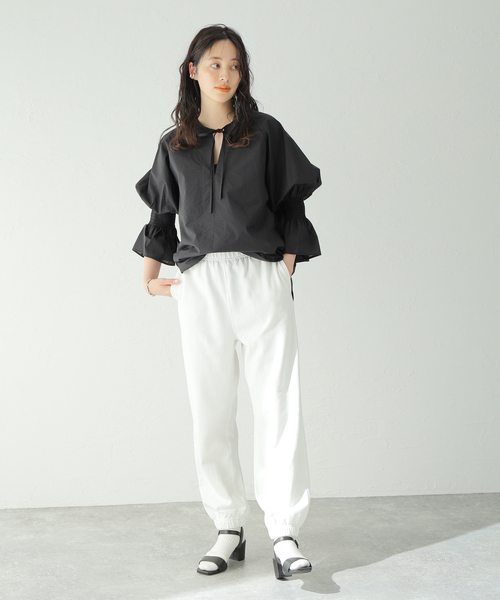 JOURNAL STANDARD（ジャーナルスタンダード）の「フレンチテリースウェットパンツ（スウェットパンツ・レディース・ホワイト/ライトグレー/ブラック系その他・FREE）」の8枚目の写真