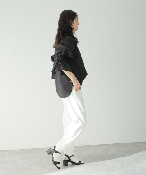 JOURNAL STANDARD（ジャーナルスタンダード）の「フレンチテリースウェットパンツ（スウェットパンツ・レディース・ホワイト/ライトグレー/ブラック系その他・FREE）」の9枚目の写真