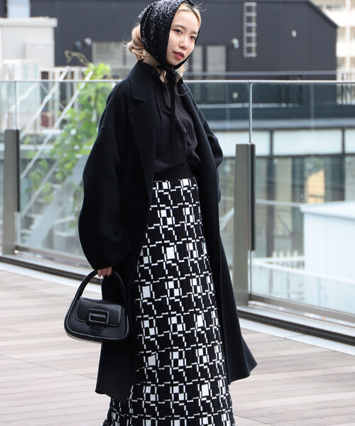 Ray BEAMS（レイビームス）の「Ray BEAMS / ベルテッド ラップ コート（その他アウター・レディース・ブラック/ブラウン/ブルー・ONE SIZE）」の16枚目の写真