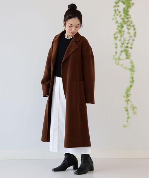 Ray BEAMS（レイビームス）の「Ray BEAMS / ベルテッド ラップ コート（その他アウター・レディース・ブラック/ブラウン/ブルー・ONE SIZE）」の18枚目の写真