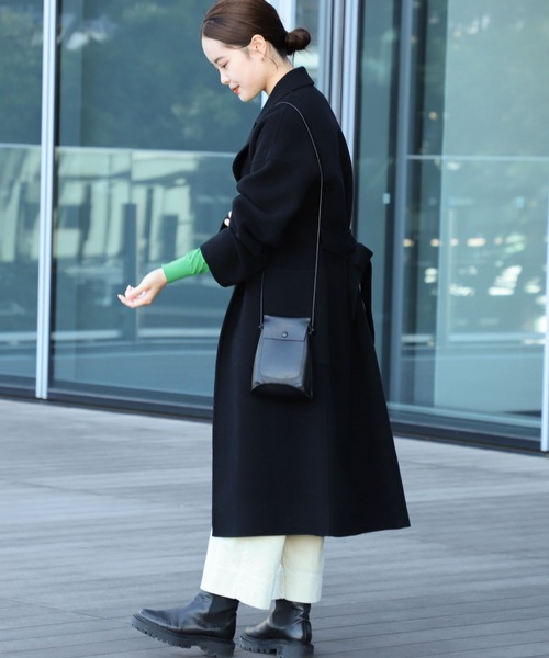 Ray BEAMS（レイビームス）の「Ray BEAMS / ベルテッド ラップ コート（その他アウター・レディース・ブラック/ブラウン/ブルー・ONE SIZE）」の17枚目の写真