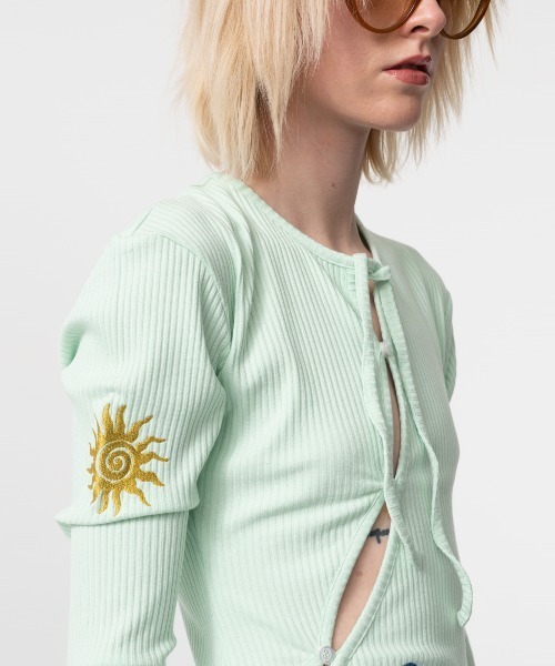 Carne Bollente（カルネボレンテ）の「NOTHING UNDERNEATH - TOP（Tシャツ/カットソー・レディース・グリーン・S）」の3枚目の写真