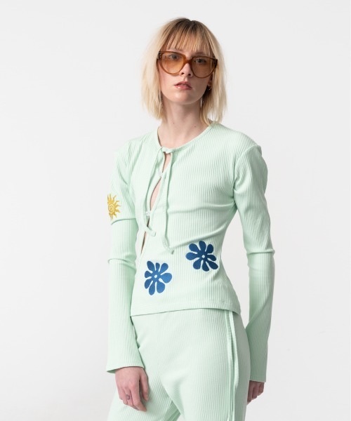 Carne Bollente（カルネボレンテ）の「NOTHING UNDERNEATH - TOP（Tシャツ/カットソー・レディース・グリーン・S）」の5枚目の写真