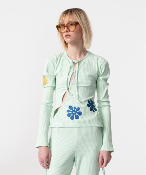 Carne Bollente（カルネボレンテ）の「NOTHING UNDERNEATH - TOP（Tシャツ/カットソー・レディース・グリーン・S）」の21枚目の写真