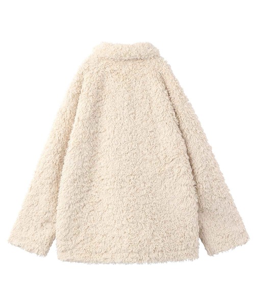 X-girl(エックスガール)の「CURLY BOA JACKET(その他アウター・レディース・ライトブルー/ブラック/ホワイト・M/S)」の9枚目の写真