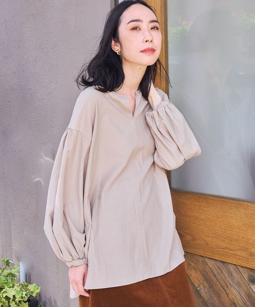 studio CLIP（スタディオクリップ）の「《DAYS》コラボカラーブラウス（シャツ/ブラウス・レディース・ベージュ/ピンク/ブルー・FREE）」の9枚目の写真