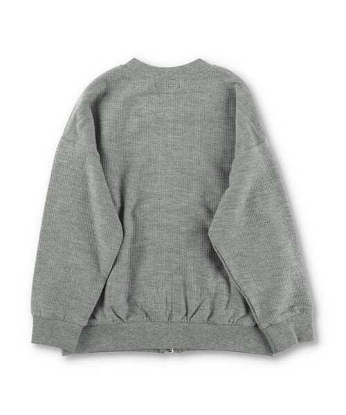BRANSHES(ブランシェス)の「【ジップアップ】ジャケット(ノーカラージャケット・キッズ・ネイビー/杢グレー・100/110/160/140/150/120/130)」の17枚目の写真