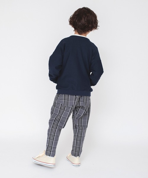 BRANSHES(ブランシェス)の「【ジップアップ】ジャケット(ノーカラージャケット・キッズ・ネイビー/杢グレー・100/110/160/140/150/120/130)」の12枚目の写真