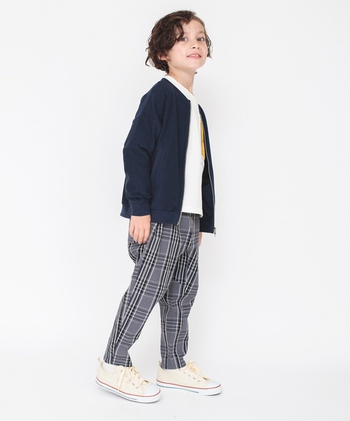 BRANSHES(ブランシェス)の「【ジップアップ】ジャケット(ノーカラージャケット・キッズ・ネイビー/杢グレー・100/110/160/140/150/120/130)」の10枚目の写真