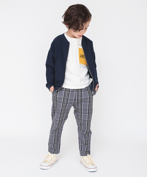 BRANSHES(ブランシェス)の「【ジップアップ】ジャケット(ノーカラージャケット・キッズ・ネイビー/杢グレー・100/110/160/140/150/120/130)」の9枚目の写真