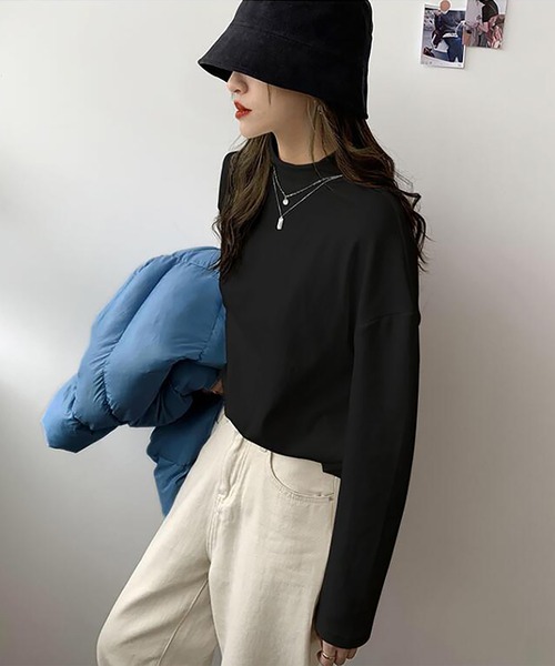 Girly Doll(ガーリードール)の「カットソー(Tシャツ/カットソー・レディース・ホワイト/ブラック/グレー/モカ・F)」の9枚目の写真