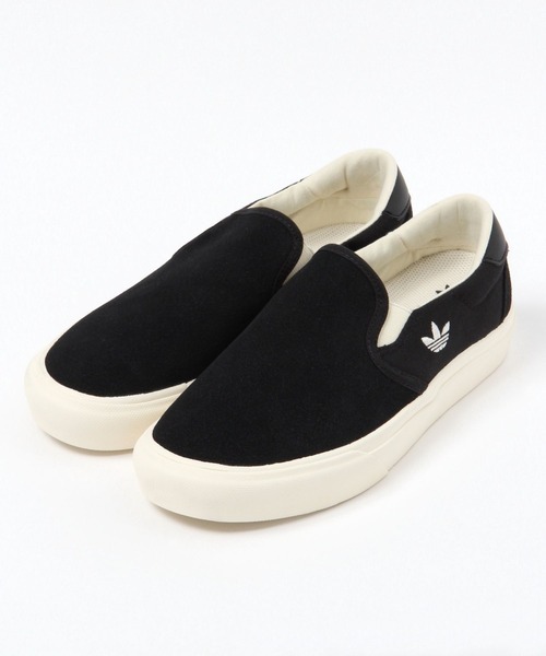 BAYFLOW（ベイフロー）の「【adidas(アディダス)】COURTE SLIP（スリッポン・レディース・ライトグレー/ブラック・MEDIUM/LARGE）」の2枚目の写真