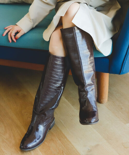 B:MING by BEAMS(ビーミングバイビームス)の「B:MING by BEAMS / ワイドシャフト ロングブーツ(ブーツ・レディース・ブラック/ブラウン/ブラック系その他4・22.5/23.5/24.5)」の3枚目の写真