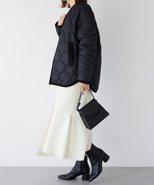 RIVE DROITE（リヴドロワ）の「大人のこなれ感が叶う/キルティングミドルコート（ブルゾン・レディース・ブラック/カーキ・FREE）」の11枚目の写真