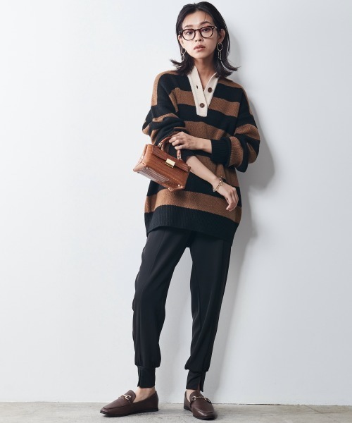 CHIC STYLE(シックスタイル)の「<大きいサイズ>ラガーニットプルオーバー シックスタイル(ニット/セーター・レディース・グレー系/ブラウン系・LL/6L/5L/4L/3L/8L/L)」の21枚目の写真