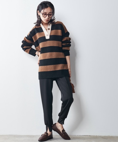 CHIC STYLE(シックスタイル)の「<大きいサイズ>ラガーニットプルオーバー シックスタイル(ニット/セーター・レディース・グレー系/ブラウン系・LL/6L/5L/4L/3L/8L/L)」の22枚目の写真