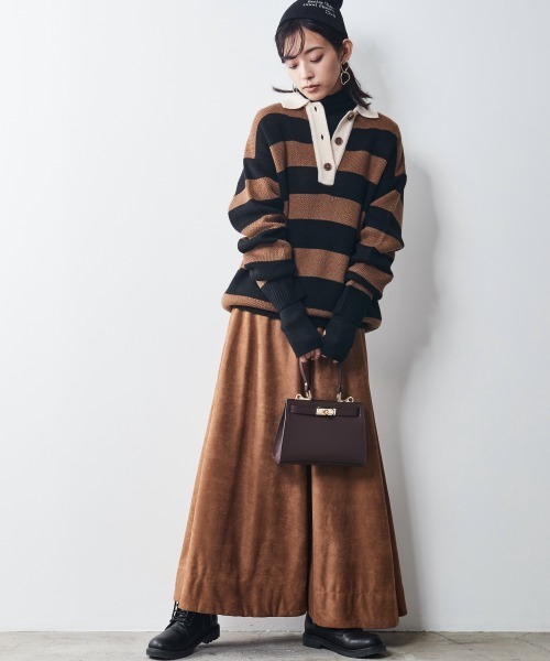 CHIC STYLE(シックスタイル)の「<大きいサイズ>ラガーニットプルオーバー シックスタイル(ニット/セーター・レディース・グレー系/ブラウン系・LL/6L/5L/4L/3L/8L/L)」の7枚目の写真