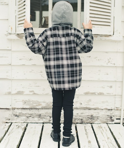 BRANSHES（ブランシェス）の「【ペア】チェック×裏ボアジャケット（その他アウター・キッズ・ブラック・100/150/130/120/110/140）」の7枚目の写真