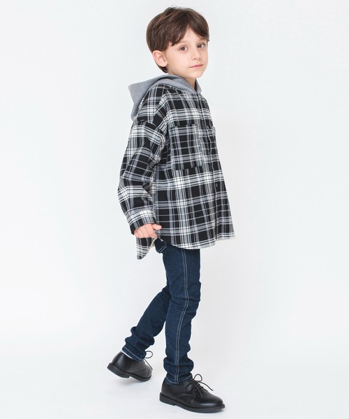 BRANSHES（ブランシェス）の「【ペア】チェック×裏ボアジャケット（その他アウター・キッズ・ブラック・100/150/130/120/110/140）」の19枚目の写真